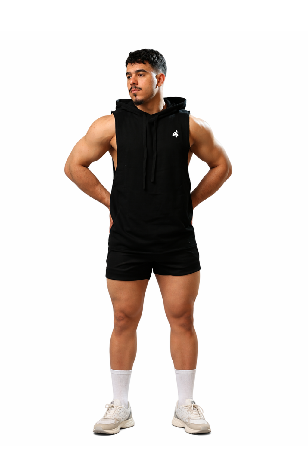 Black Titan Sleeveless Hoodie