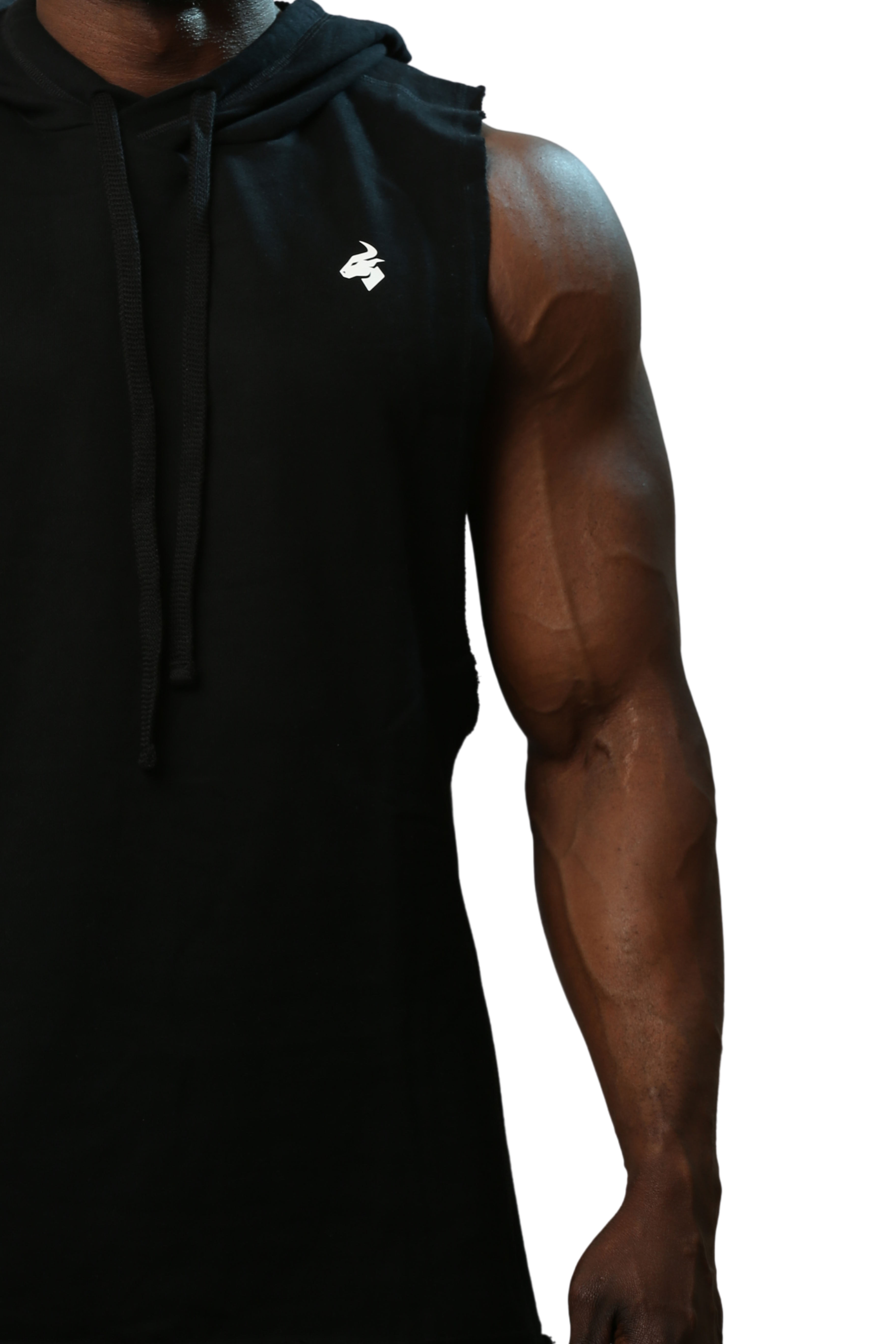 Black Titan Sleeveless Hoodie