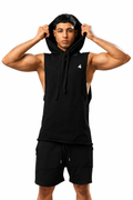 Black Titan Sleeveless Hoodie