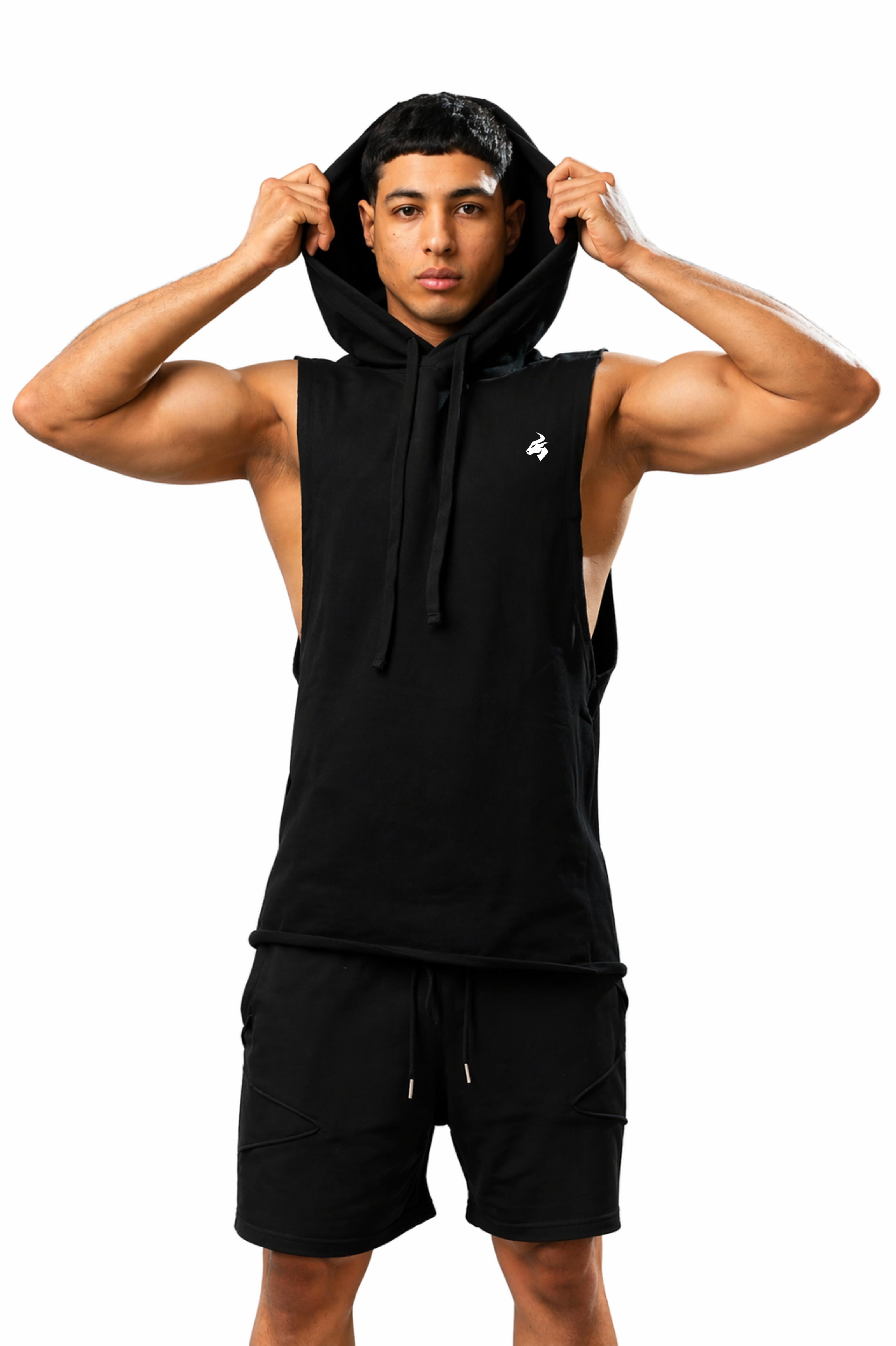 Black Titan Sleeveless Hoodie